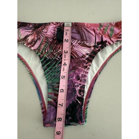 Sol do Caribe Brazilian Two Piece Swimming Suit Women Size M Colorful Pink Lined - Picture 3 of 10